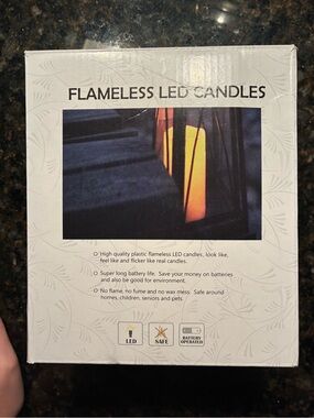 Set of 4 3” Flameless Candles - Warm Yellow battery powered. BNIB unused.
